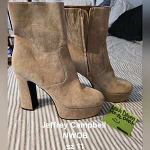 Jeffrey Campbell Beige Heeled Boots
